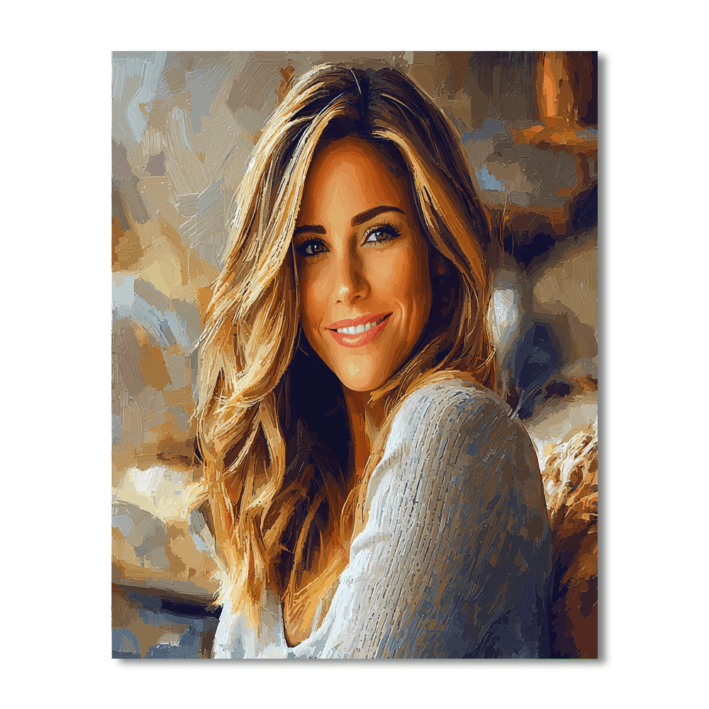 Jennifer Aniston: The Charming Icon Of Romance Painting Number Kit