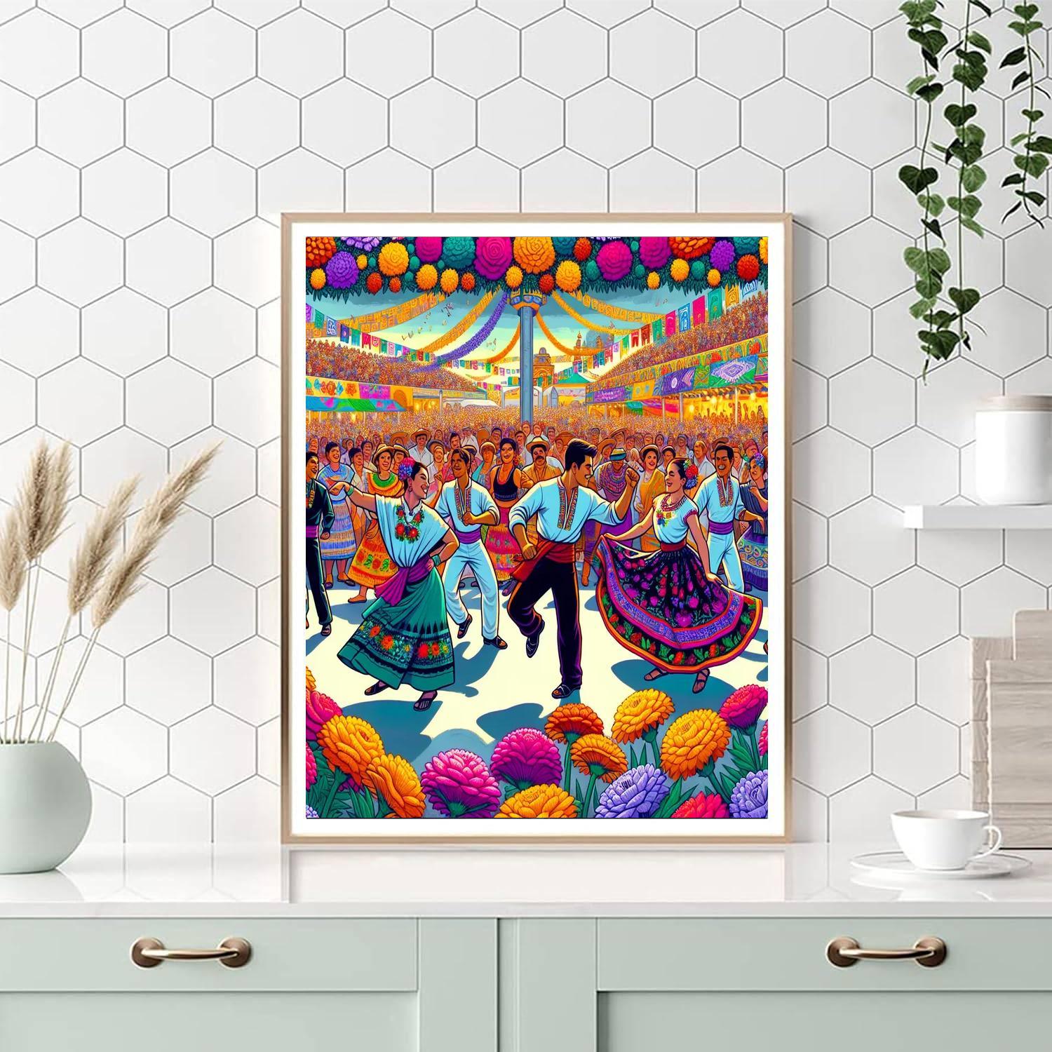 Guelaguetza Festival DIY Paint By Numbers