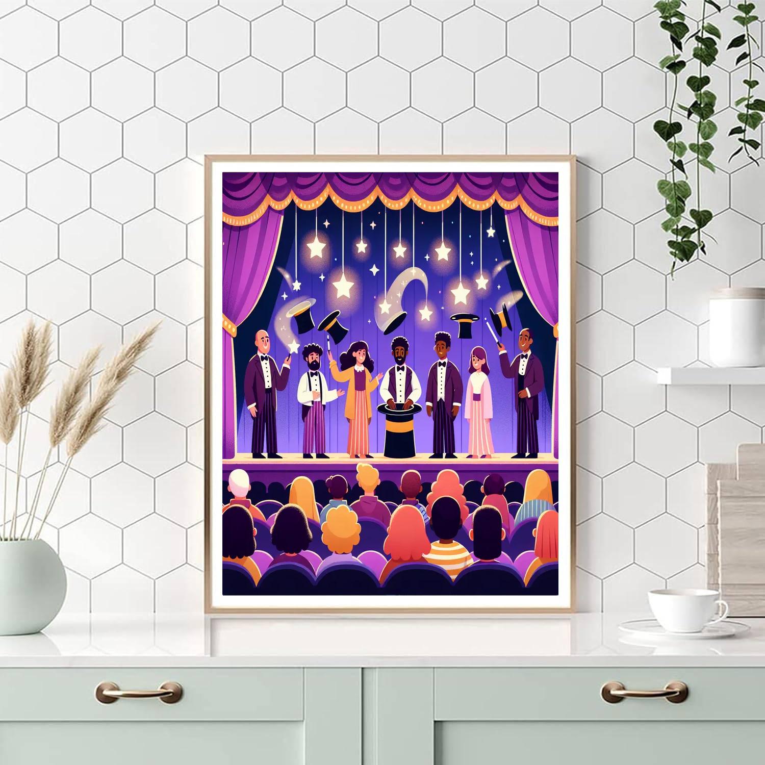 Merry Magic Show Paint By Numbers Art