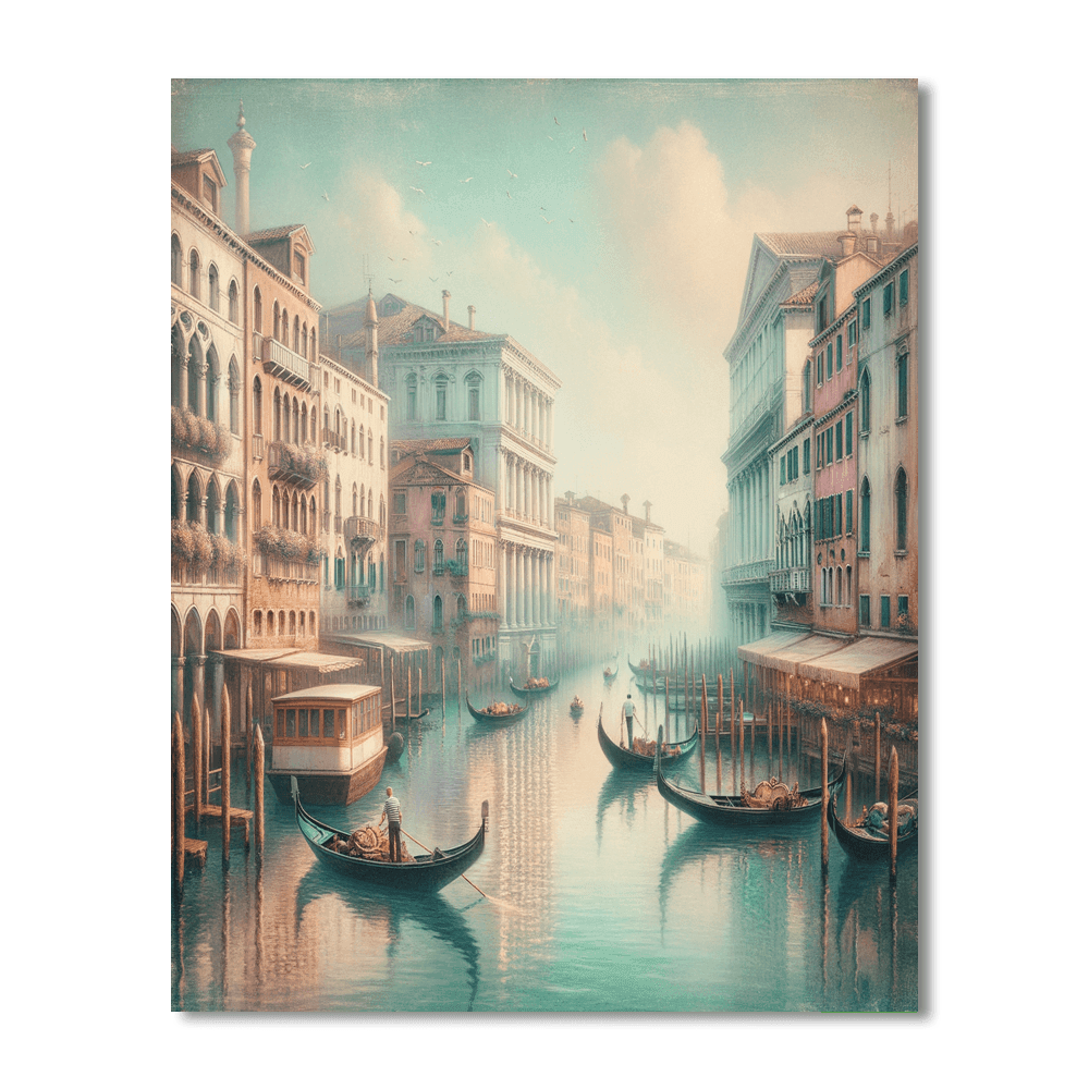 Captivating Venice Canals Number Painting
