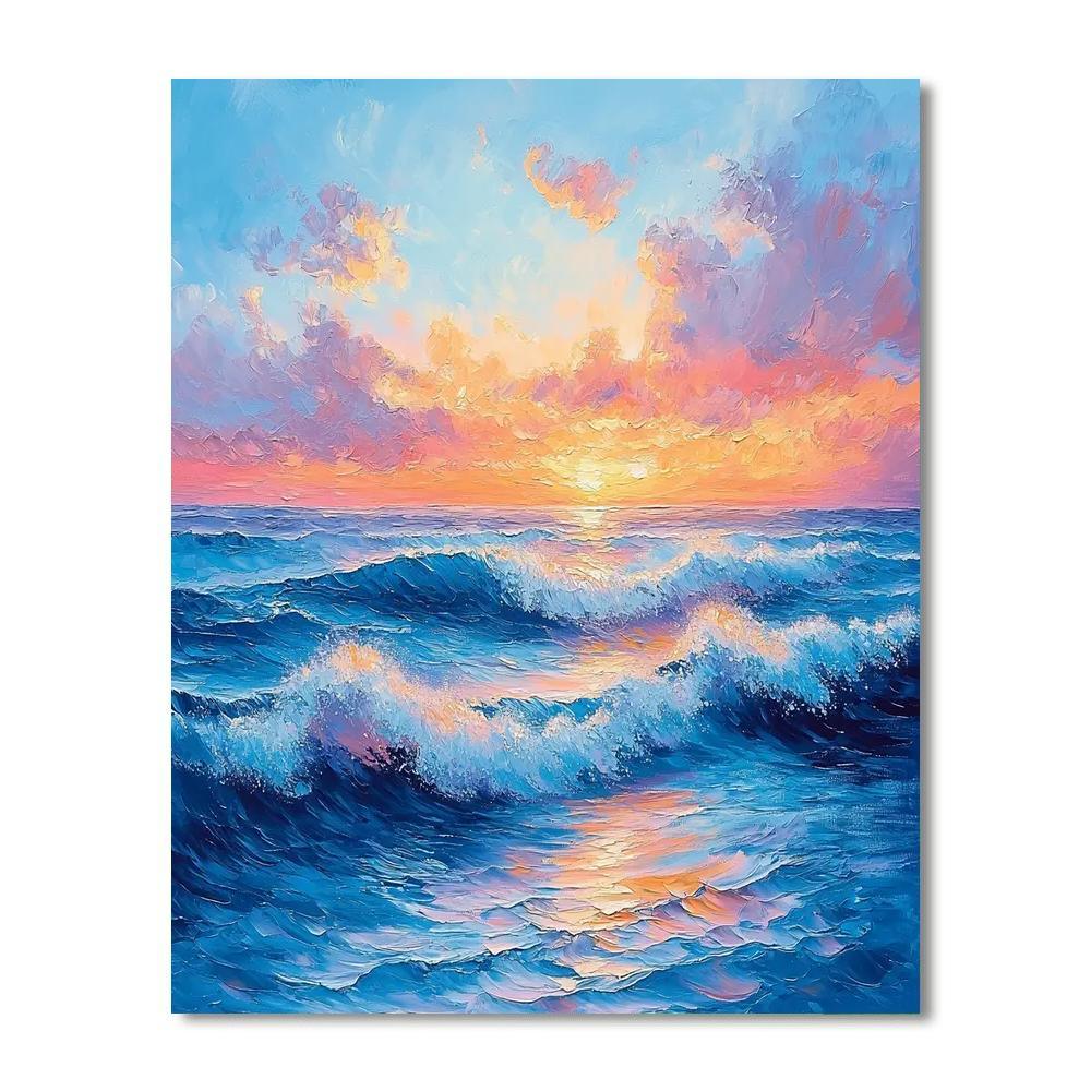 Claude Monet Inspired Melodic Waves  DIY Paint By Numbers