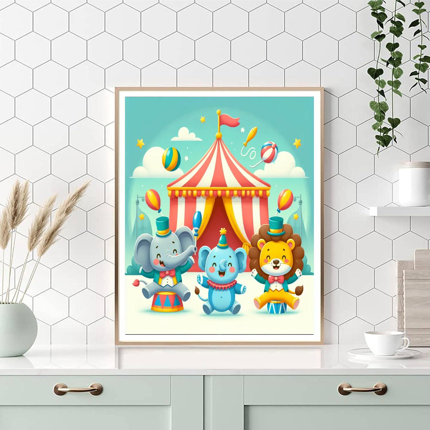 Circus Animal Friends Paint By Color