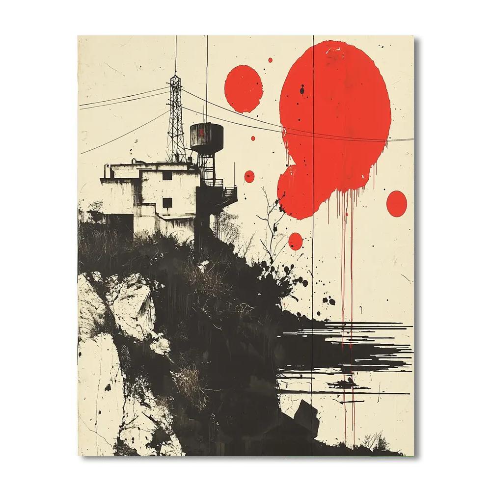 Banksy Inspired Utopian Dystopia  Numbered Painting Kits