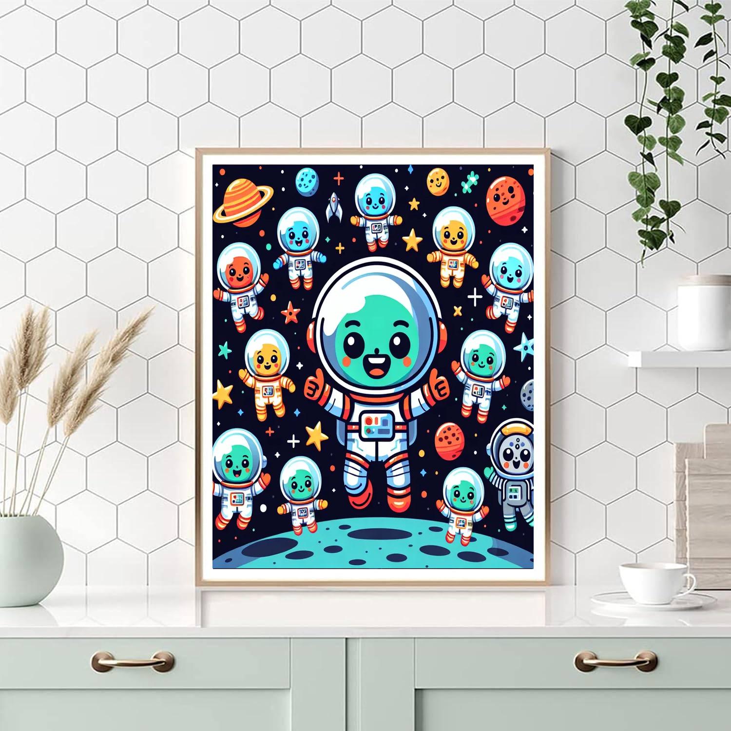 Alien Astronauts Adventure Painting By Numbers Kit