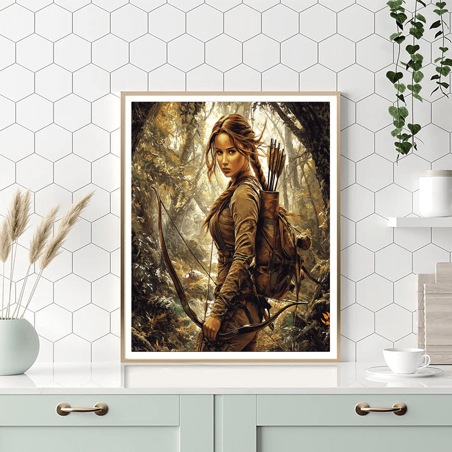 Jennifer Lawrence: Katniss Everdeen's Courageous Heart Paint By Numbers Art