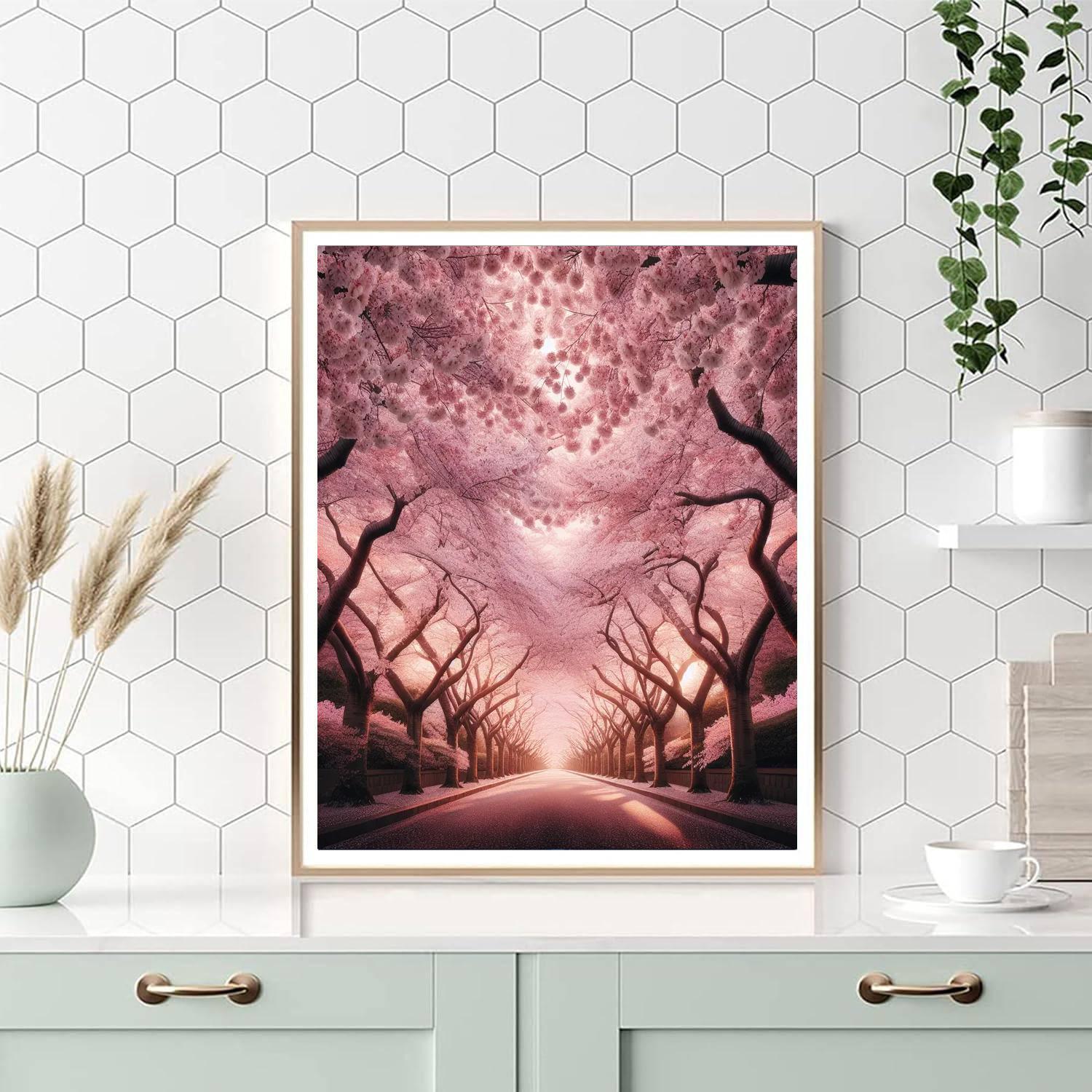 Japanese Cherry Blossom Avenue Paint By Color