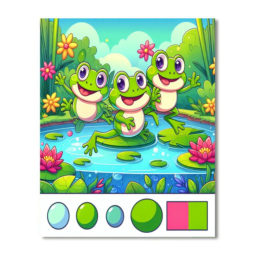 Giggly Frog Family Numbered Painting Kits