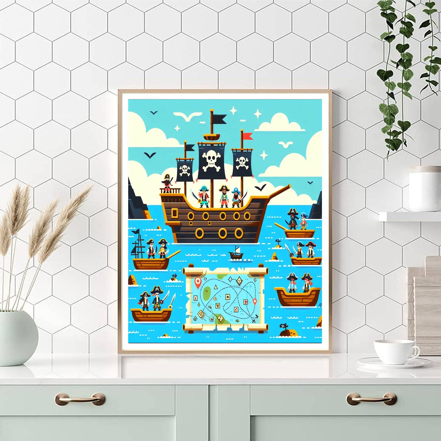 Piratical Sea Voyage Painting By Numbers Kit