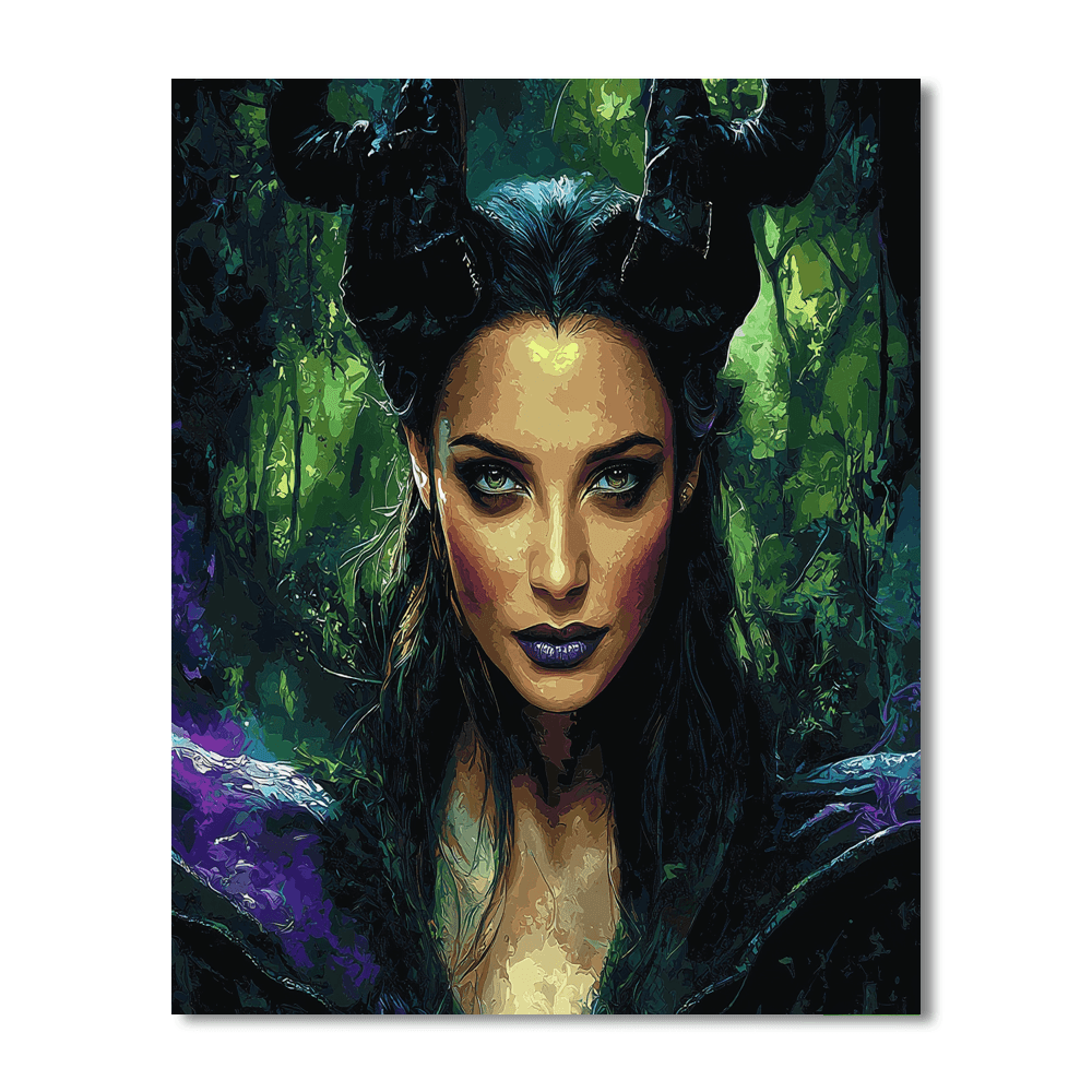 Angelina Jolie: The Protector In The Face Of Maleficent Paint By Color