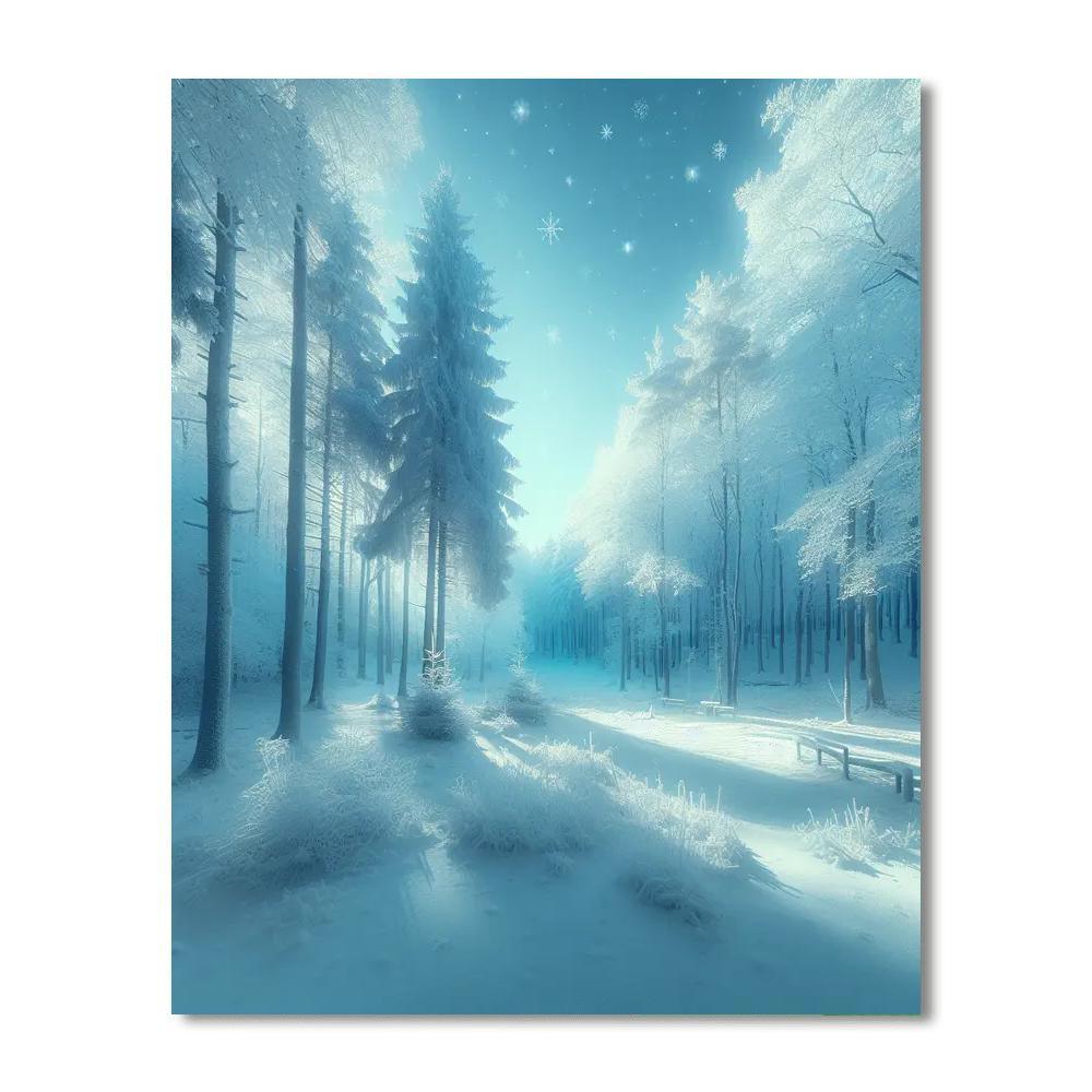 Glistening Winter Forest Paint By Numbers Kits