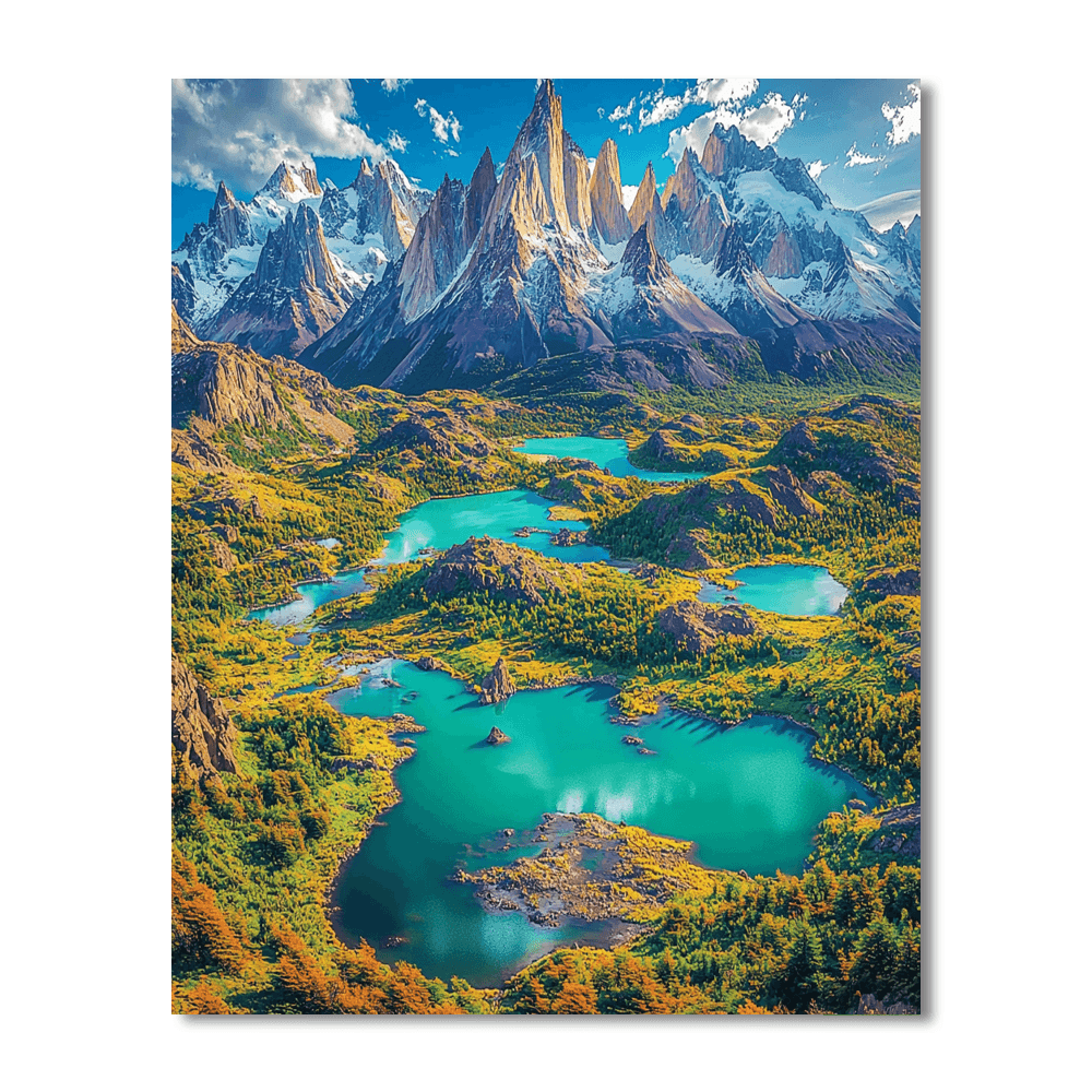 Torres Del Paine - Chile Number Painting