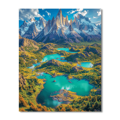 Torres Del Paine - Chile Number Painting