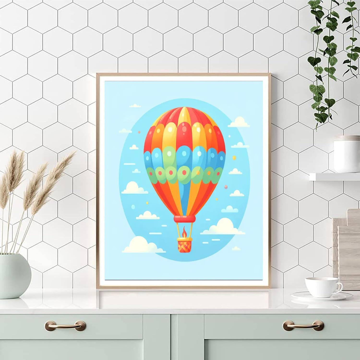 Radiant Hot Air Balloon Painting By Numbers Kit