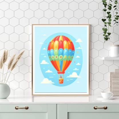 Radiant Hot Air Balloon Painting By Numbers Kit