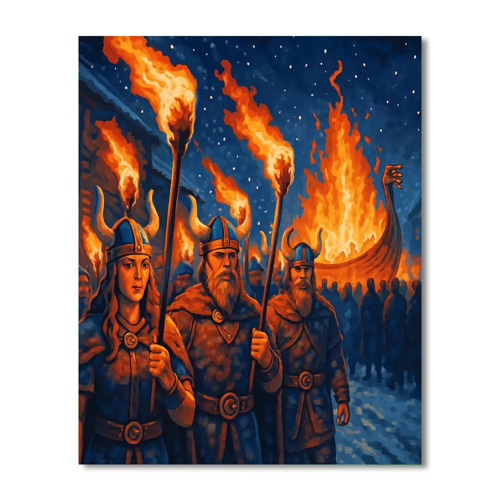 Up Helly Aa - Lerwick, Shetland Painting Number Kit