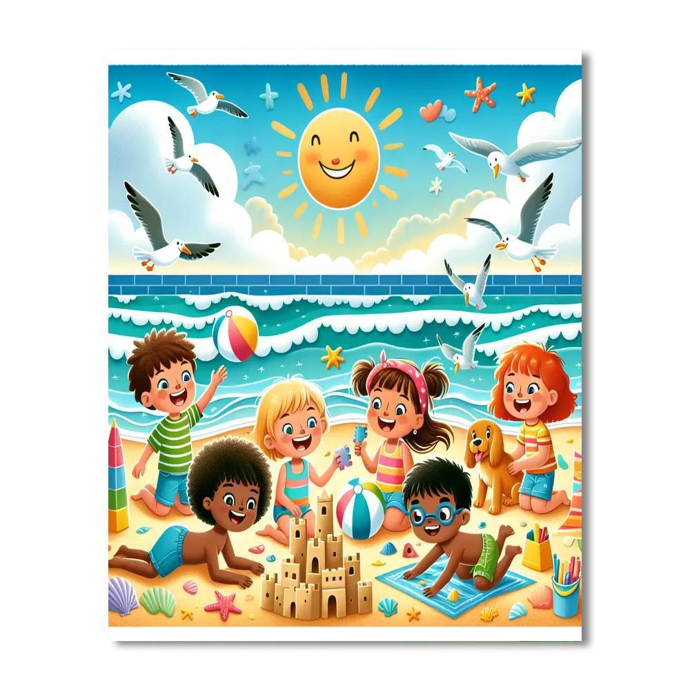 Fun In The Sun At The Beach Paint By Color