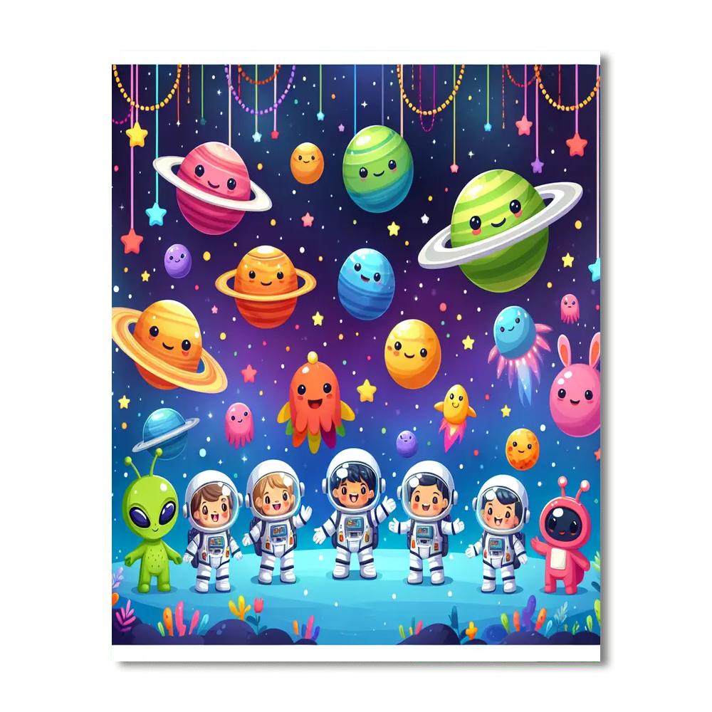 Space Explorer Kids Paint By Numbers Kits