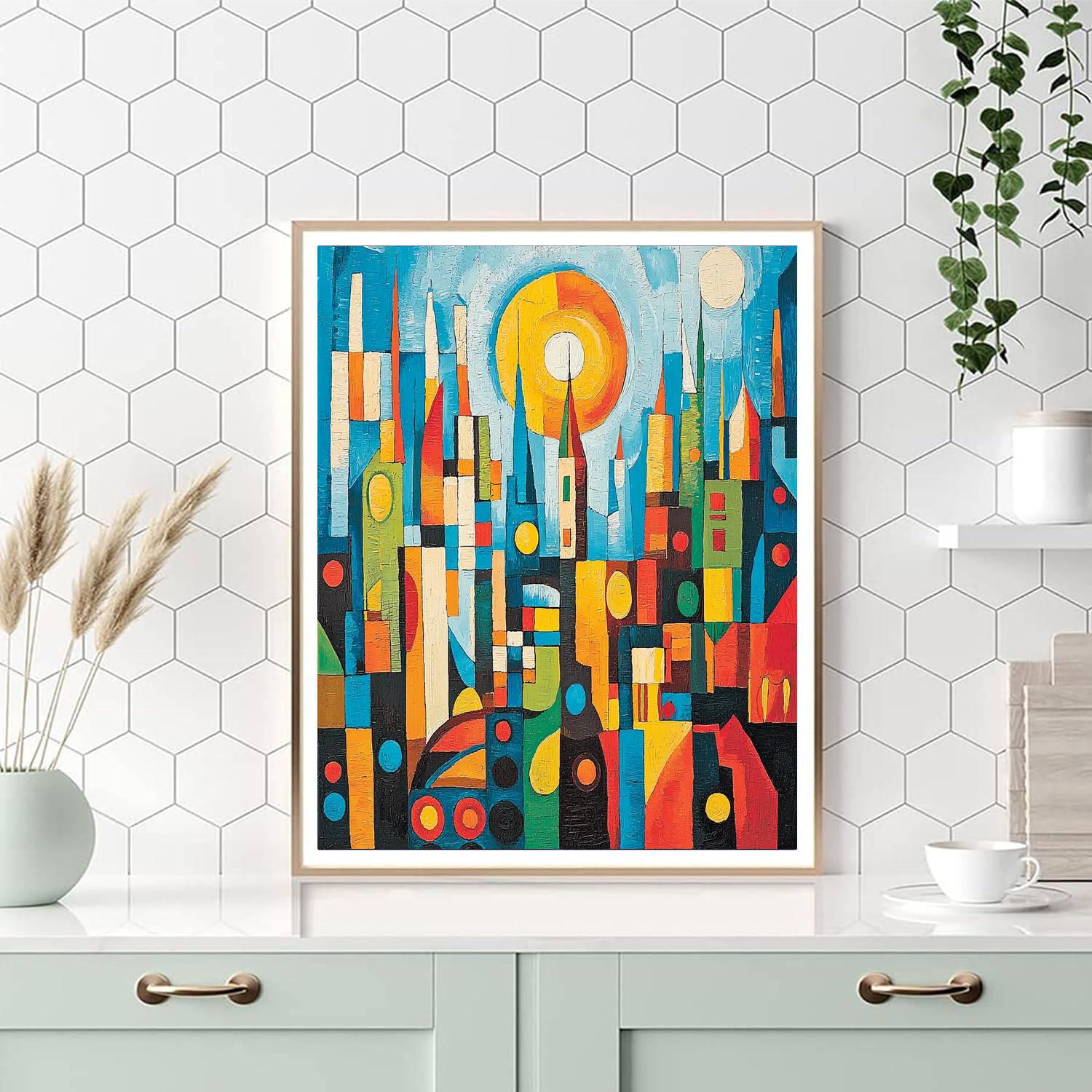 Wassily Kandinsky Inspired Modern Metropolis  Paint By Numbers Kits