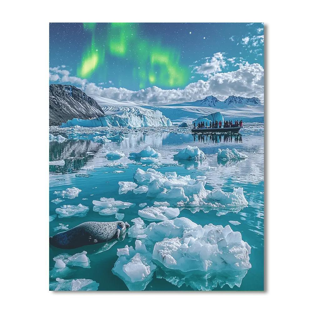Jökulsárlón Glacier Lagoon - Iceland Numbered Painting Kits