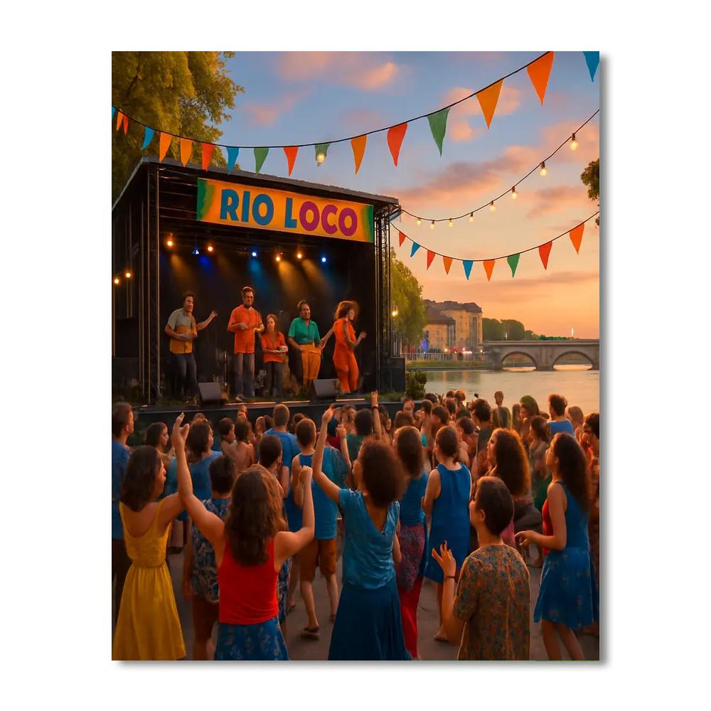 Río Loco Festival - Toulouse, France Painting Number Kit