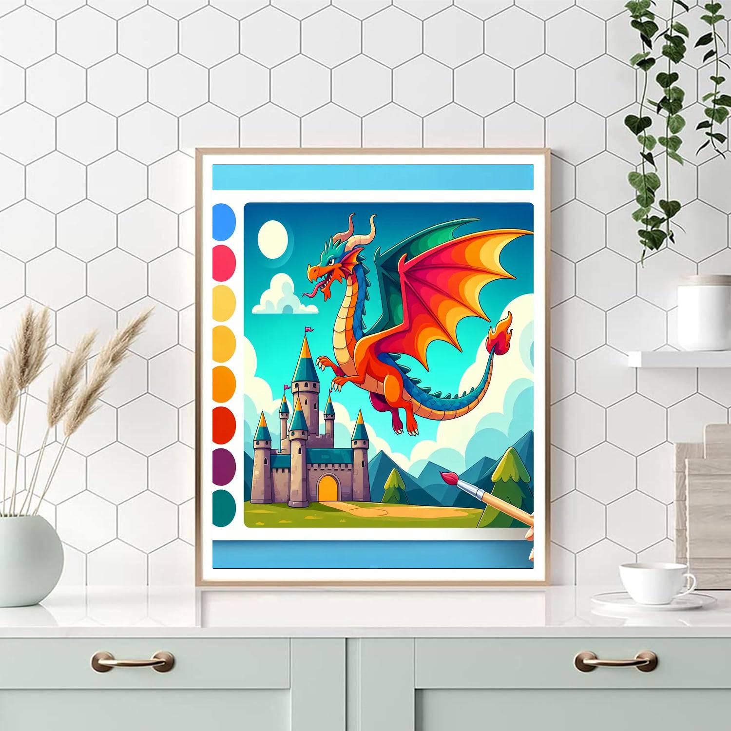 Royal Dragon Kingdom Number Painting