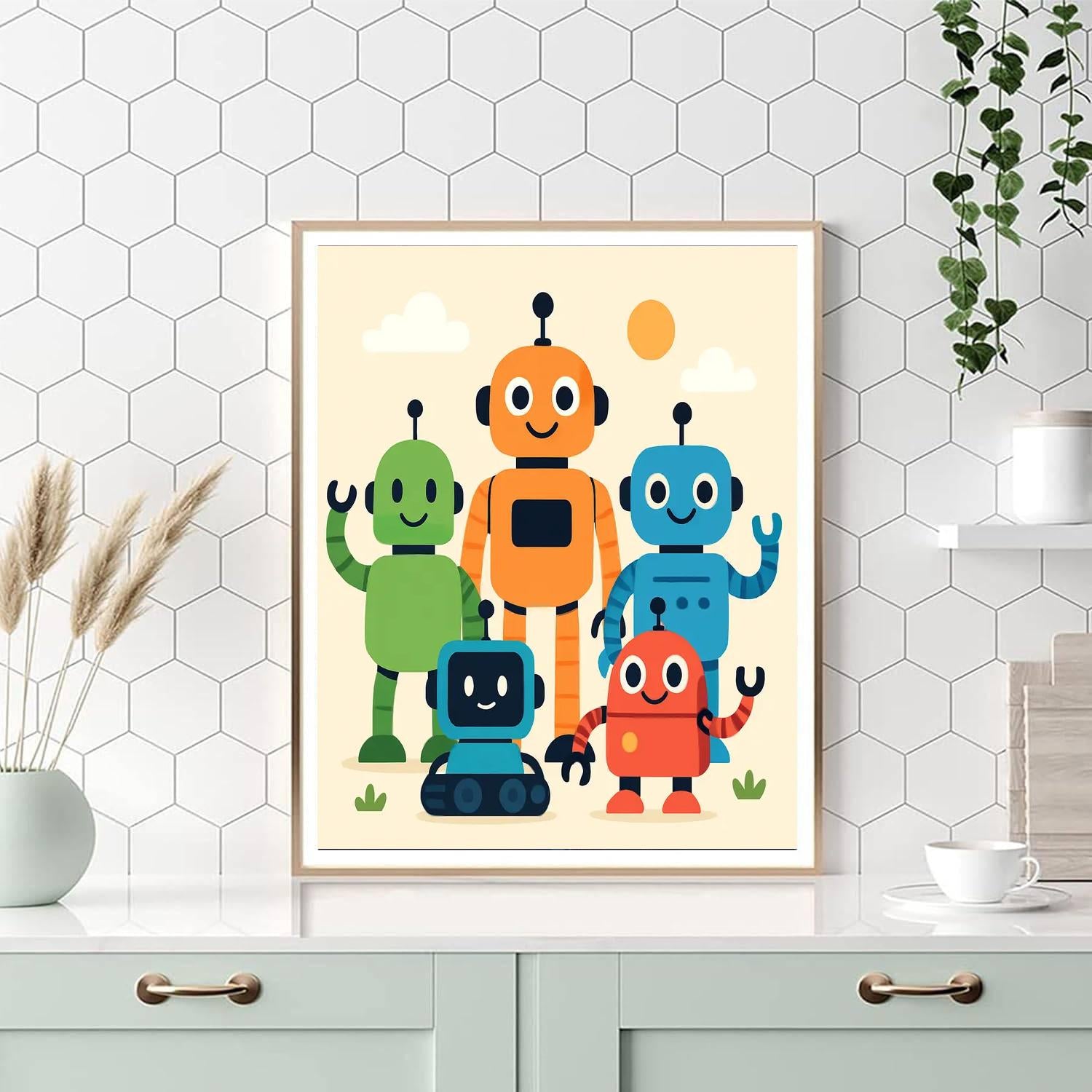Friendly Robots Galore Paint By Numbers Kits
