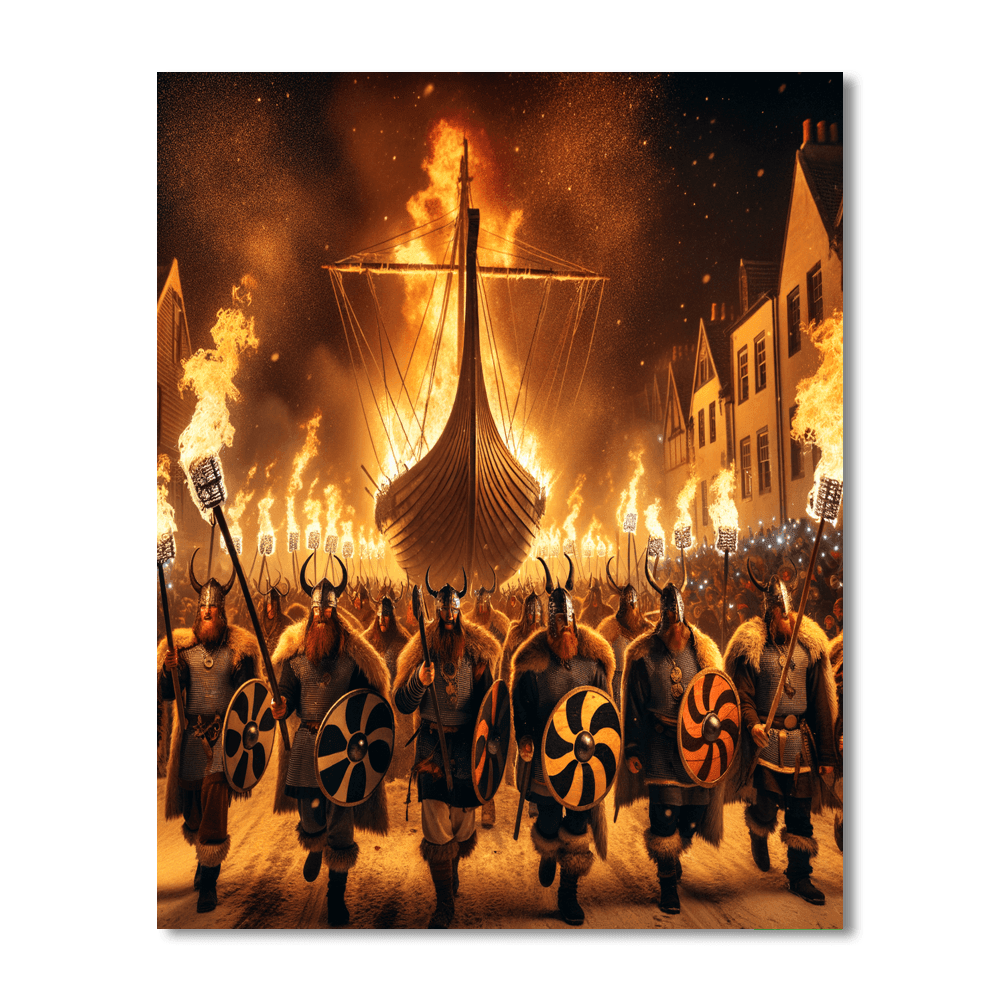 Up Helly Aa Fire Festival - Lerwick Painting By Numbers Kit