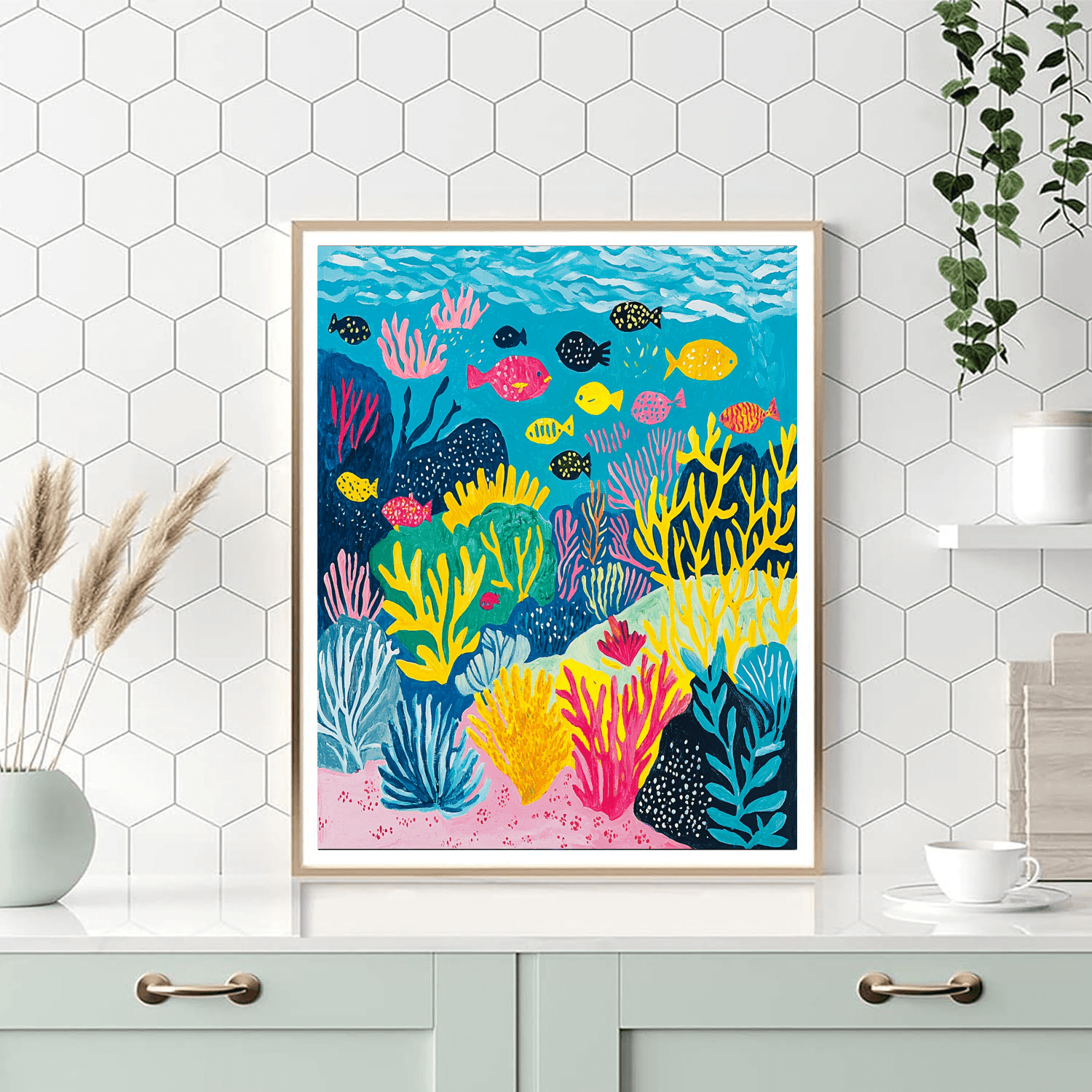Henri Matisse Inspired Fascinating Coral Reef Life  Paint By Numbers