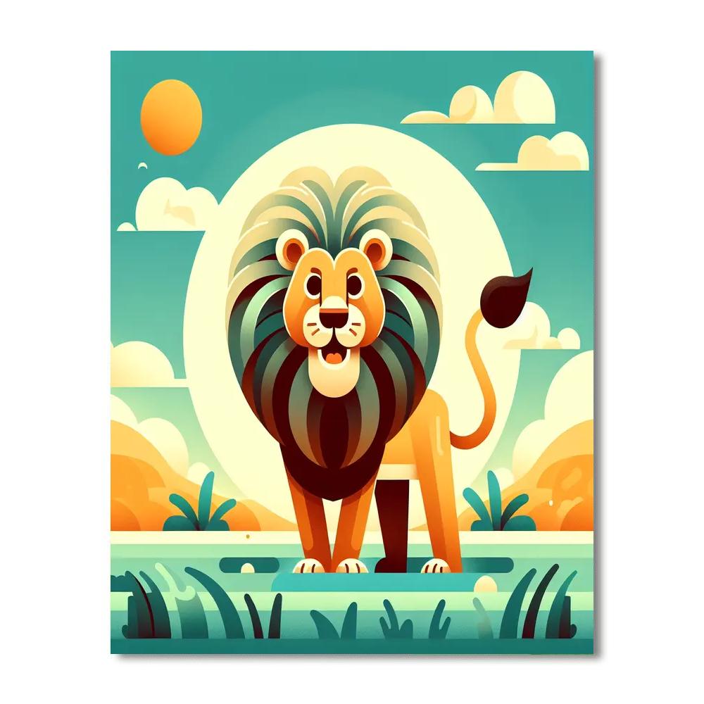 Adventure Lion Painting Number Kit