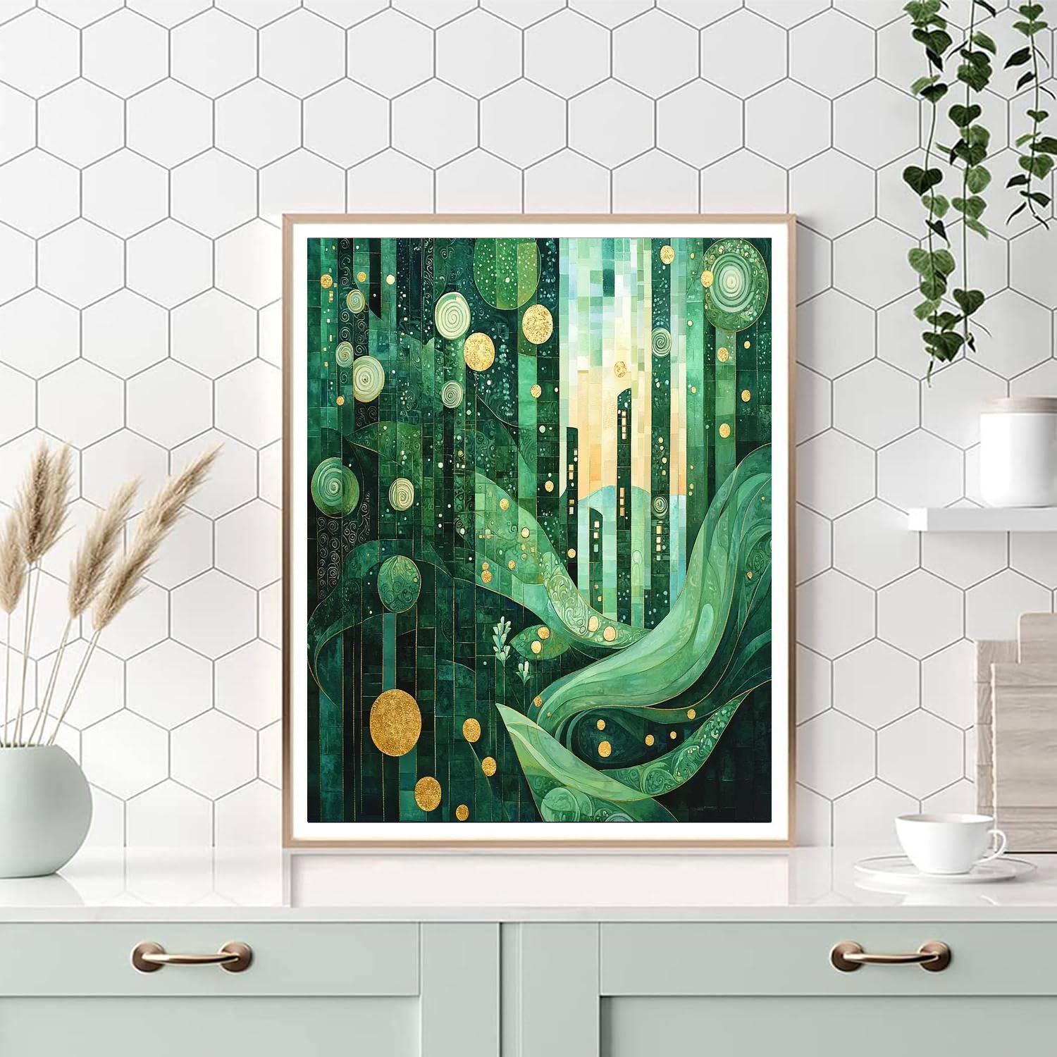 Gustav Klimt Inspired Ethereal Whirlwinds  DIY Paint By Numbers