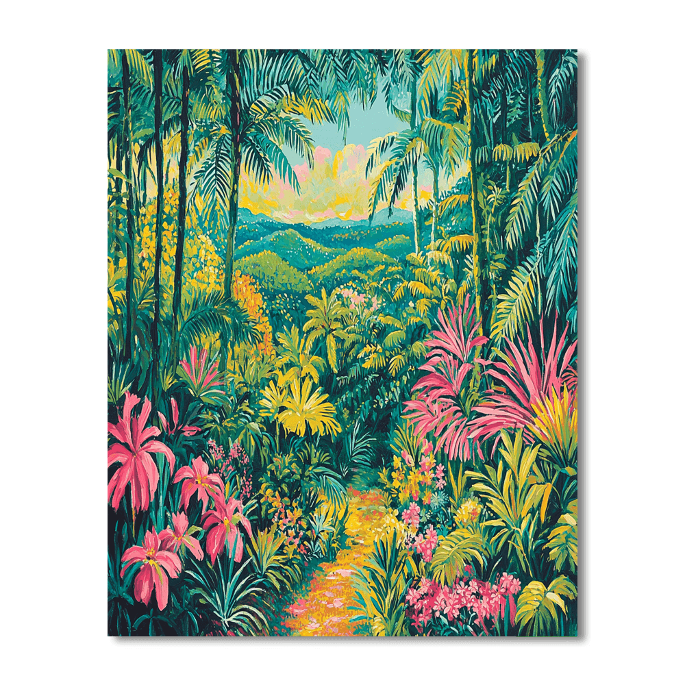 Henri Rousseau Inspired Exotic Tropics  Paint By Numbers