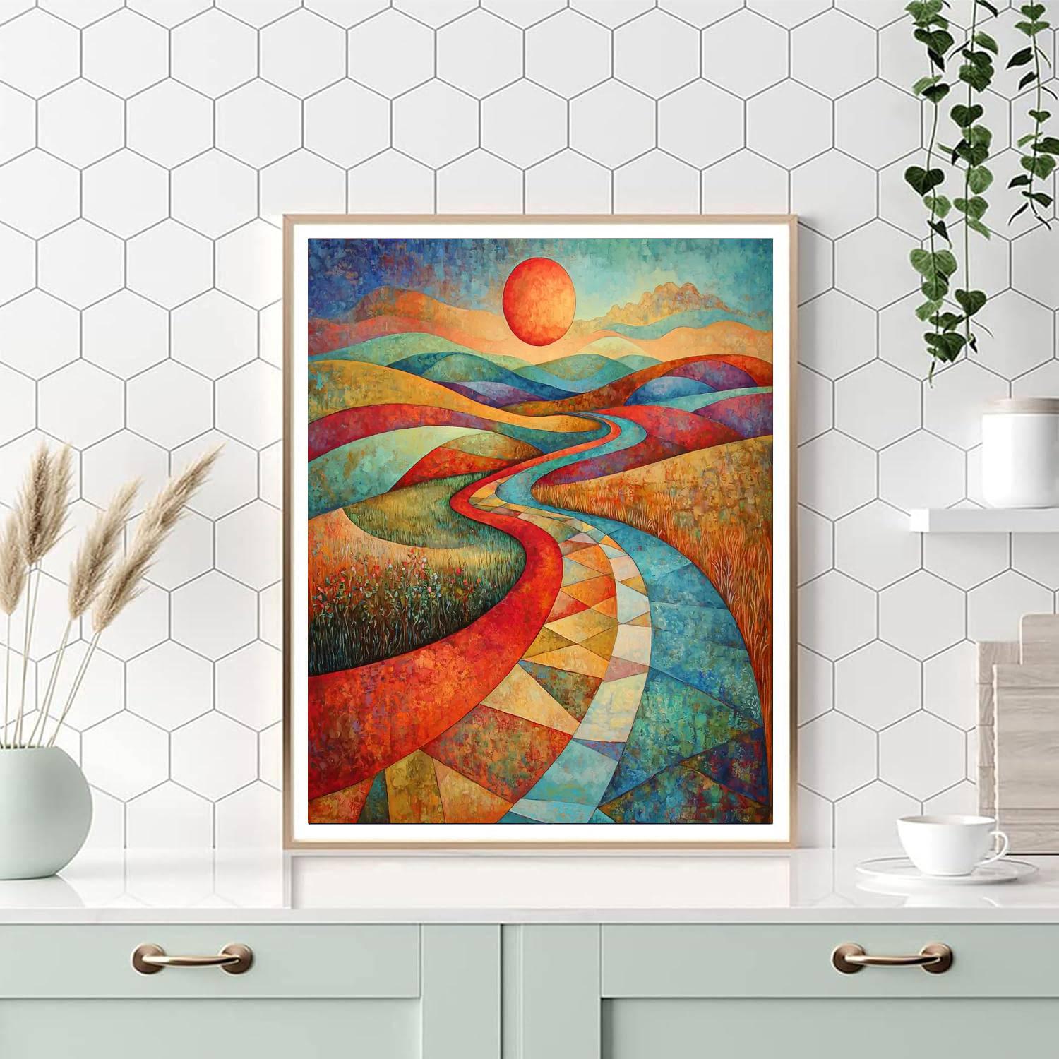 Paul Klee Inspired Illusion Of Depth  Paint By Number