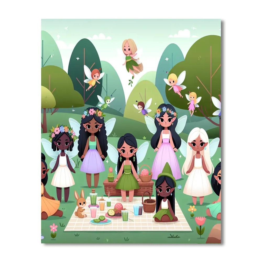 Woodland Fairy Picnic DIY Paint By Numbers