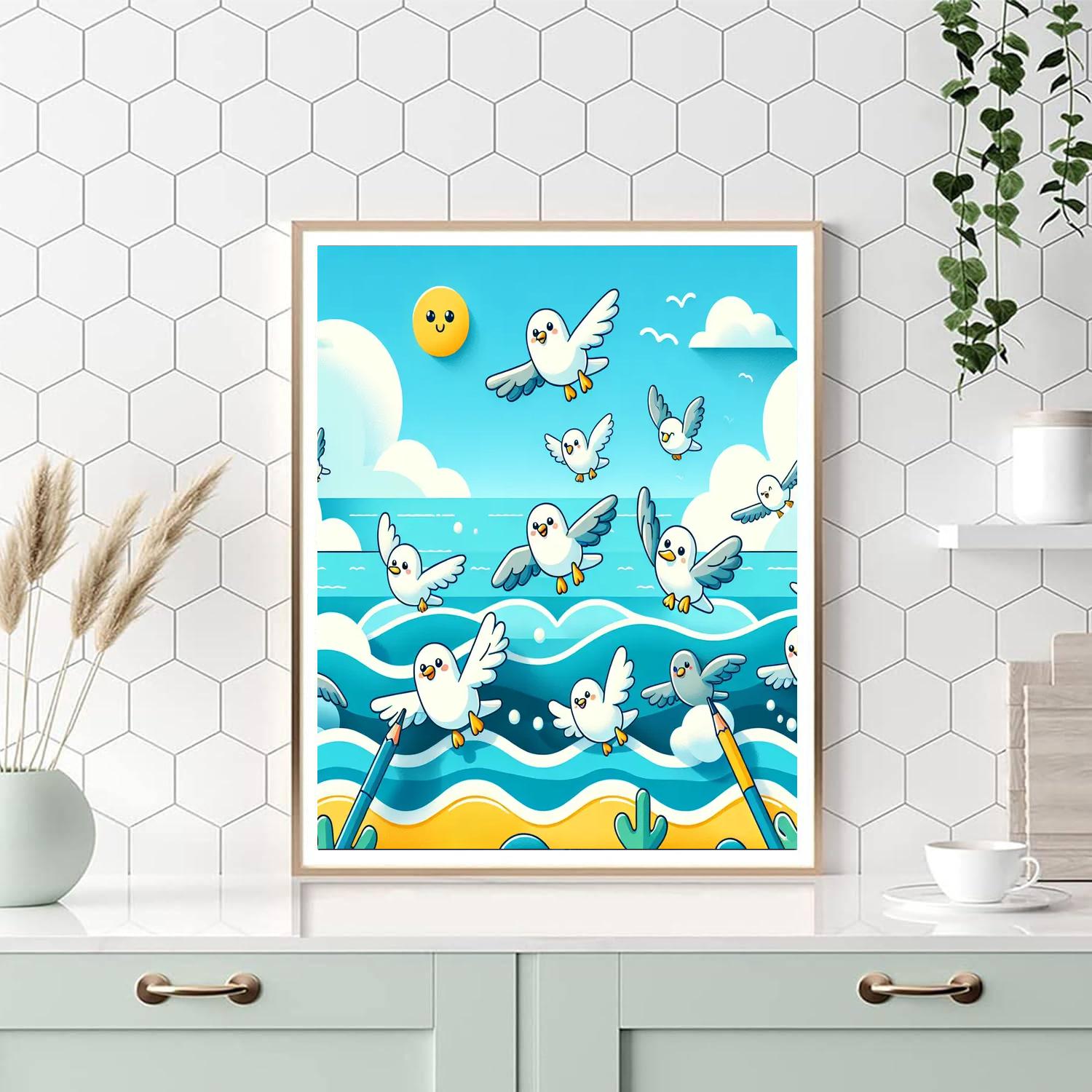 Giggling Gulls Numbered Painting Kits
