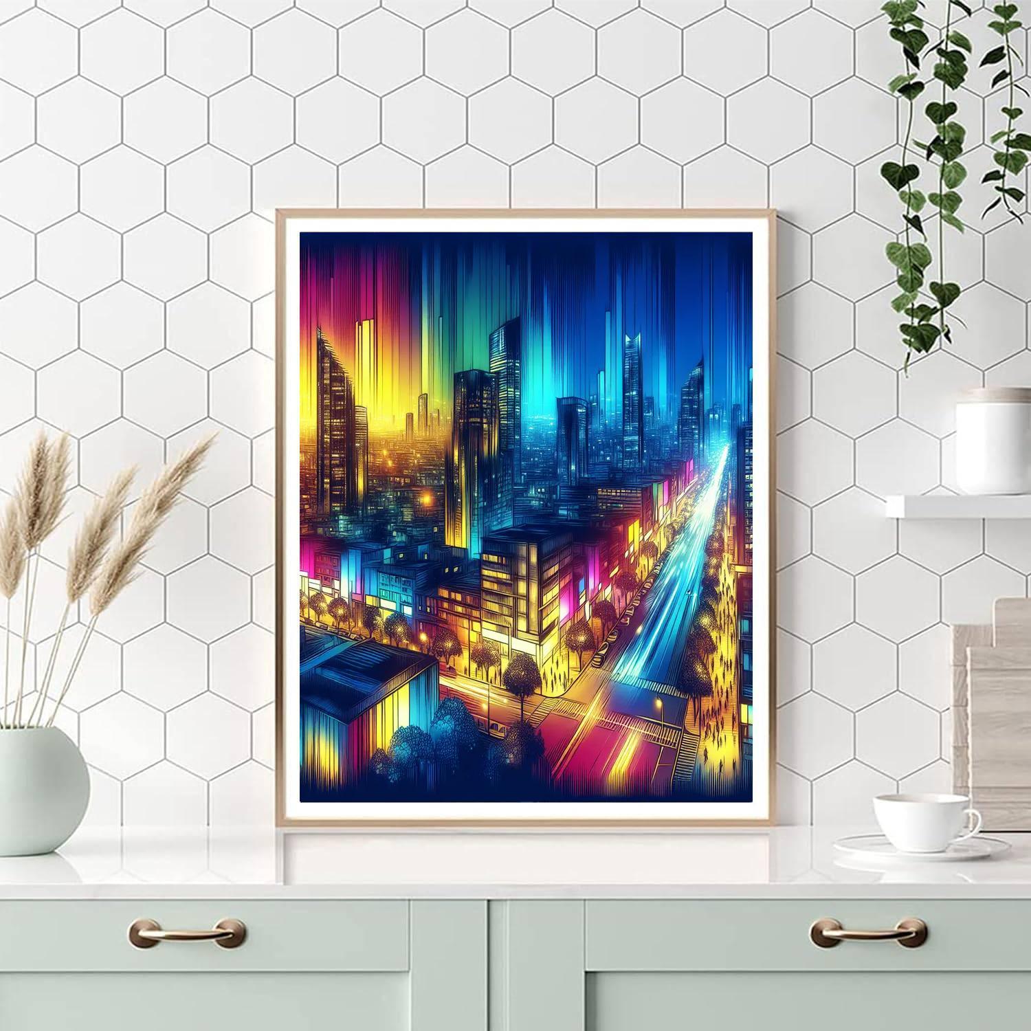 Dynamic City Adventure Painting By Numbers Kit