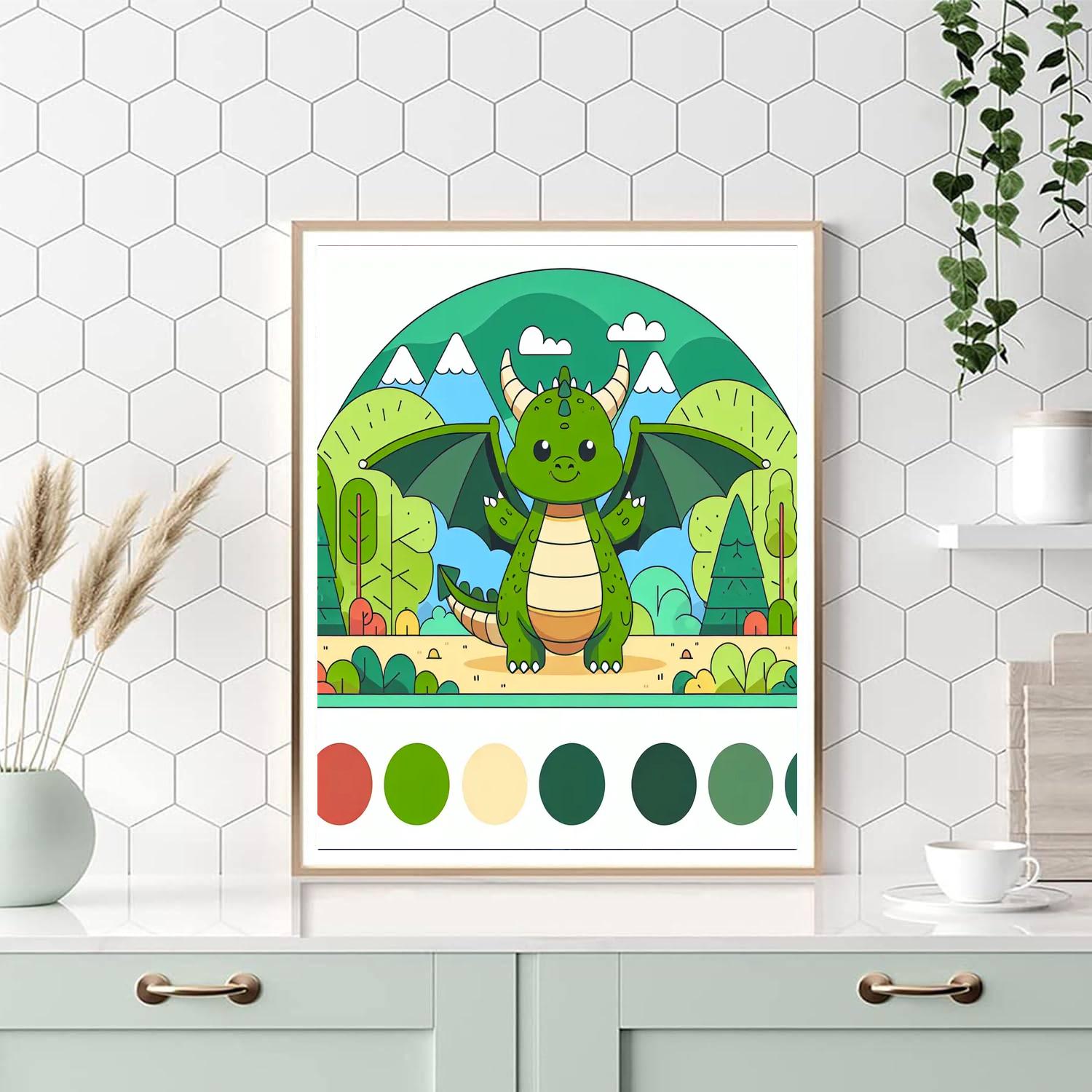 Magical Dragon's World Painting By Numbers Kit