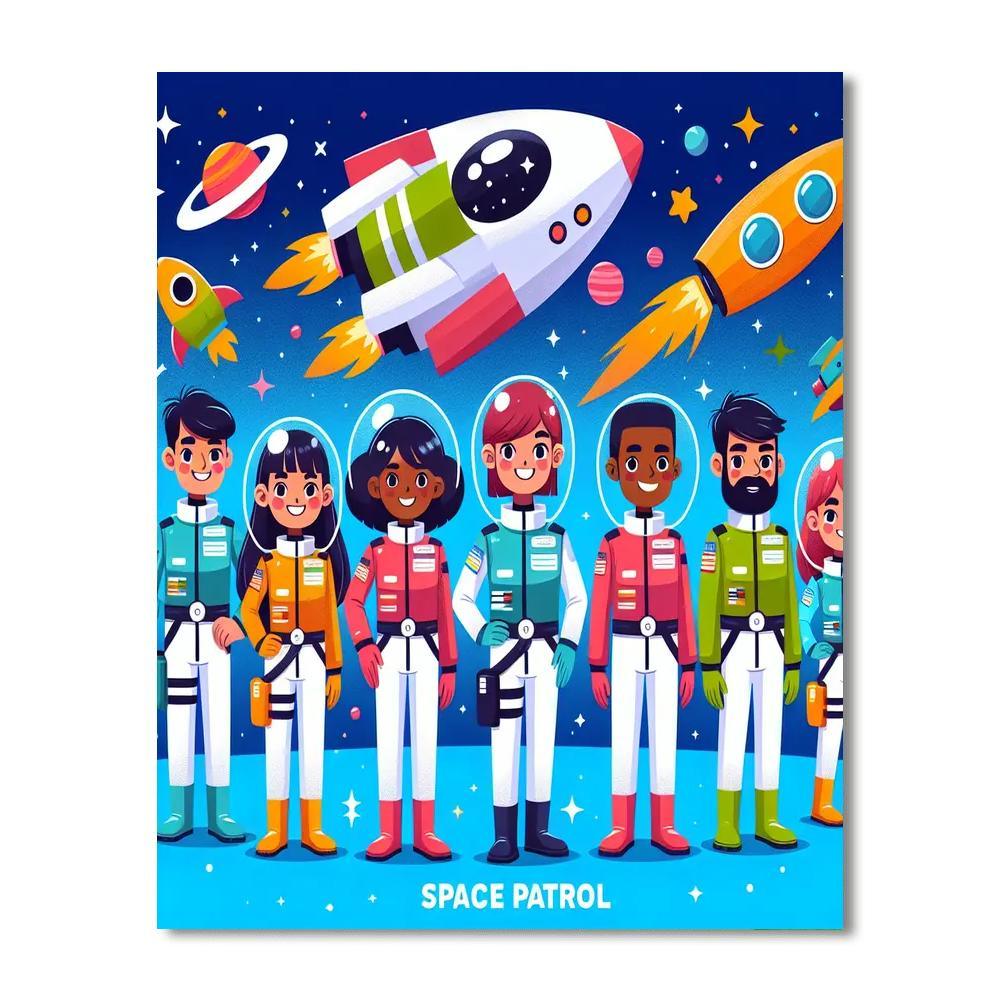 Space Patrol Paint By Numbers Art