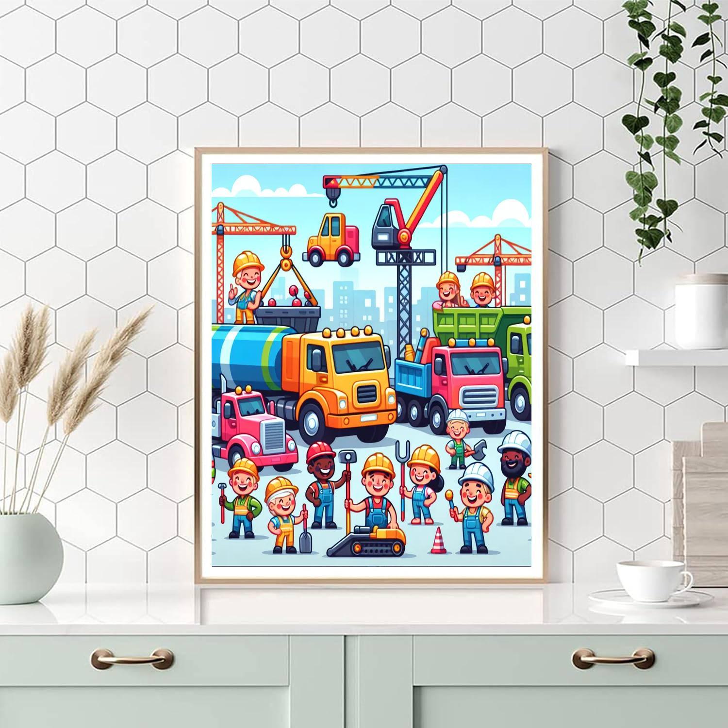 Construction Zone Paint By Numbers Kits