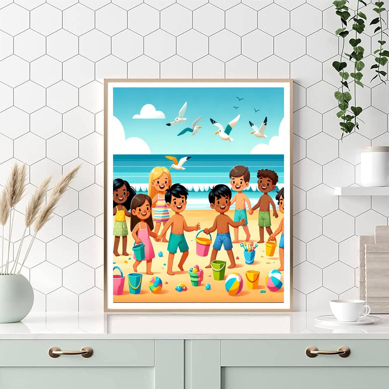 Joyful Beach Bonanza Number Painting