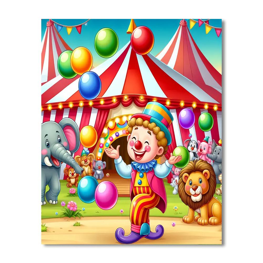 Creative Circus Celebration Number Painting