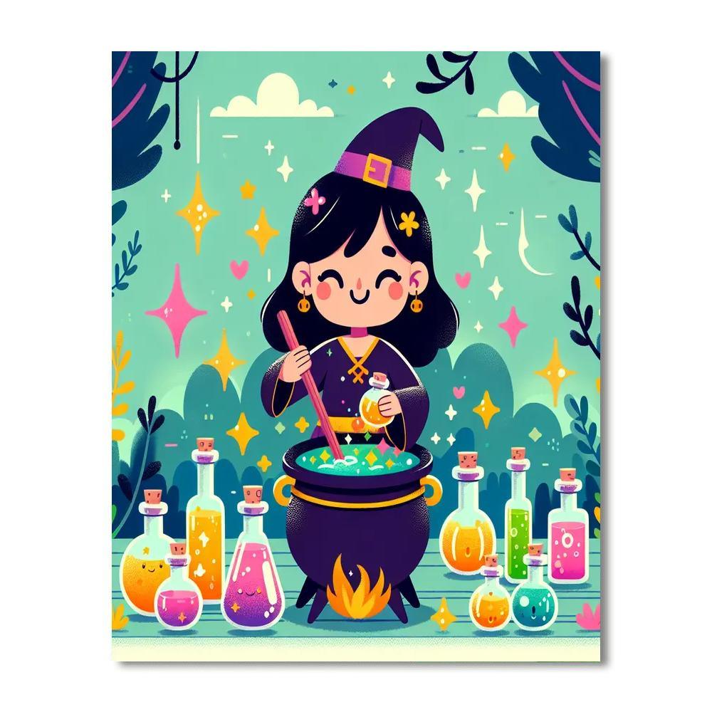 Magic Potion Party Paint By Numbers Art