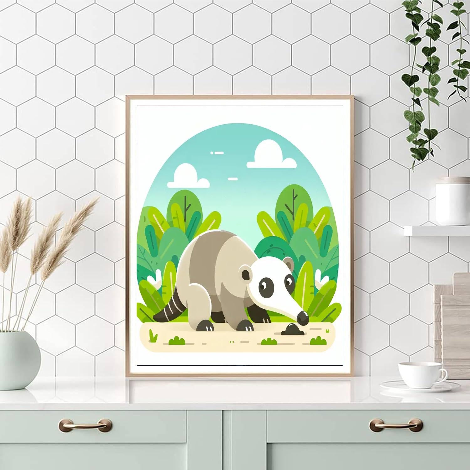 Adorable Anteater Paint By Numbers Art