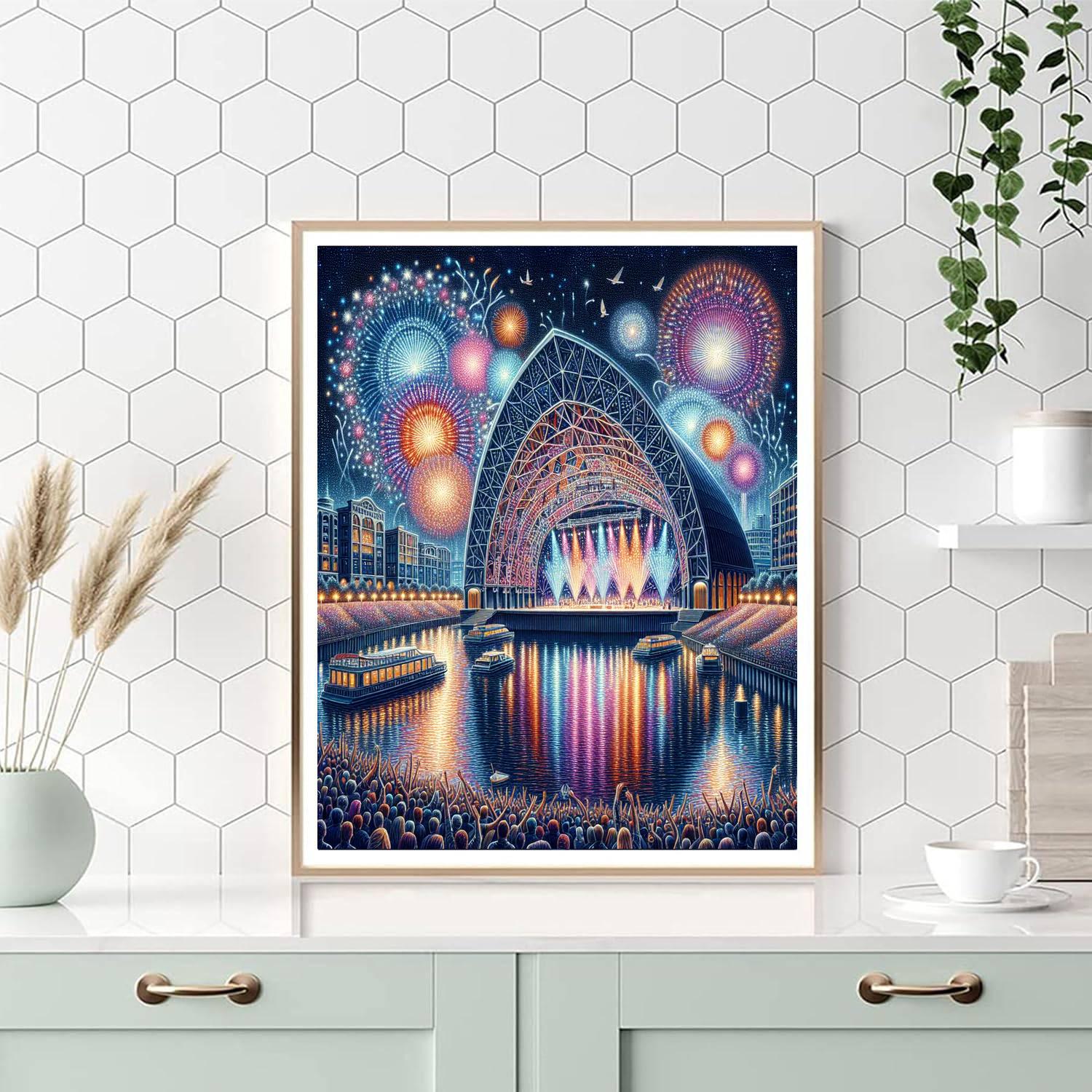 New Year's Eve Fireworks - Australia Number Painting