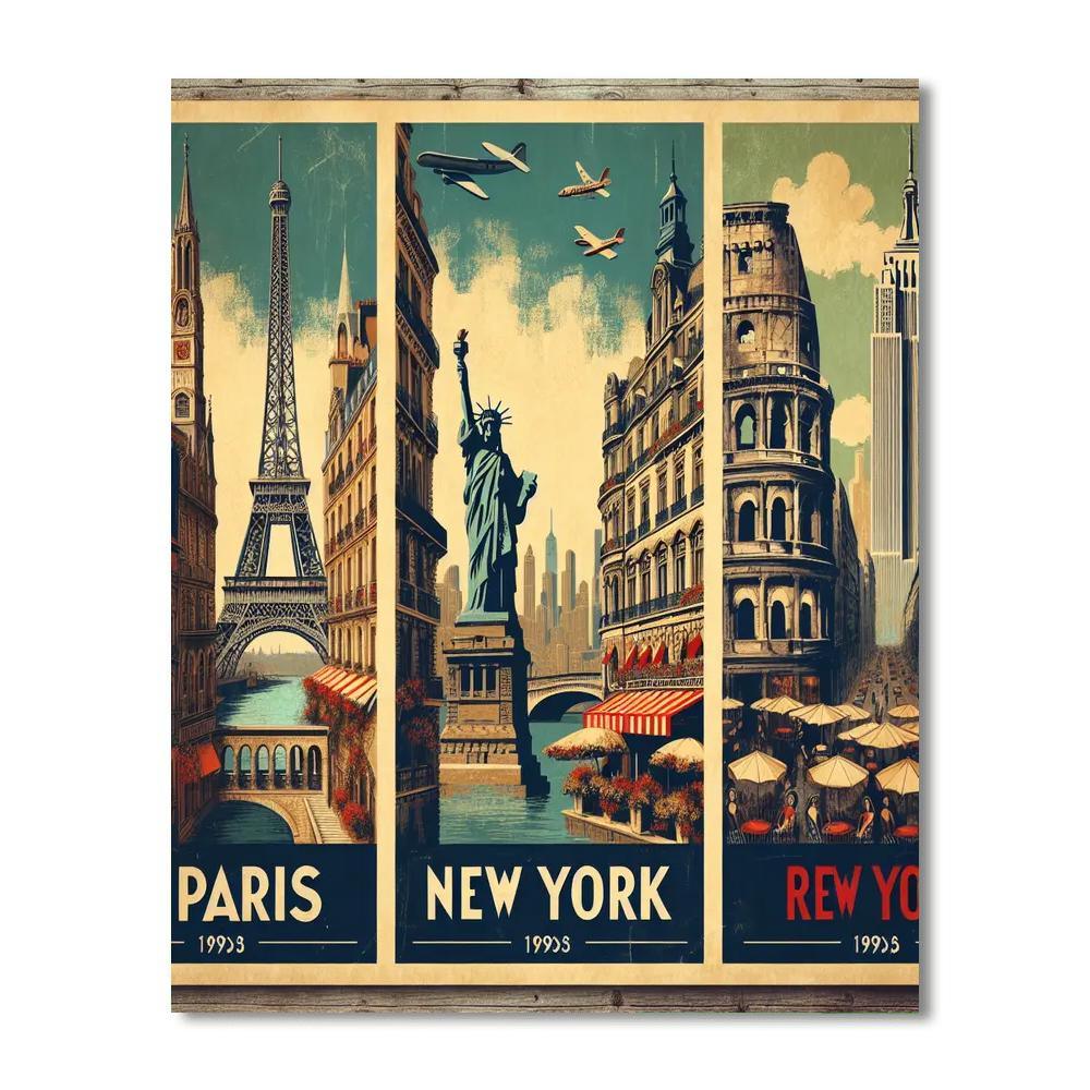 Vintage Travel Poster Series Paint By Number