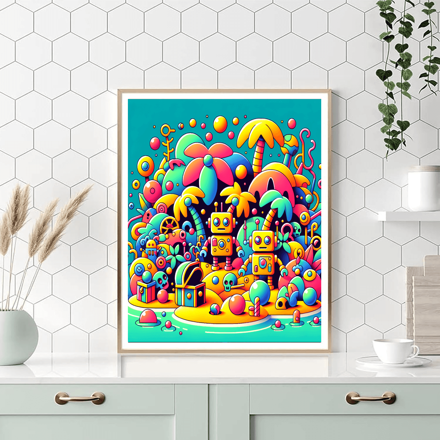 Robot Island Discovery Paint By Number