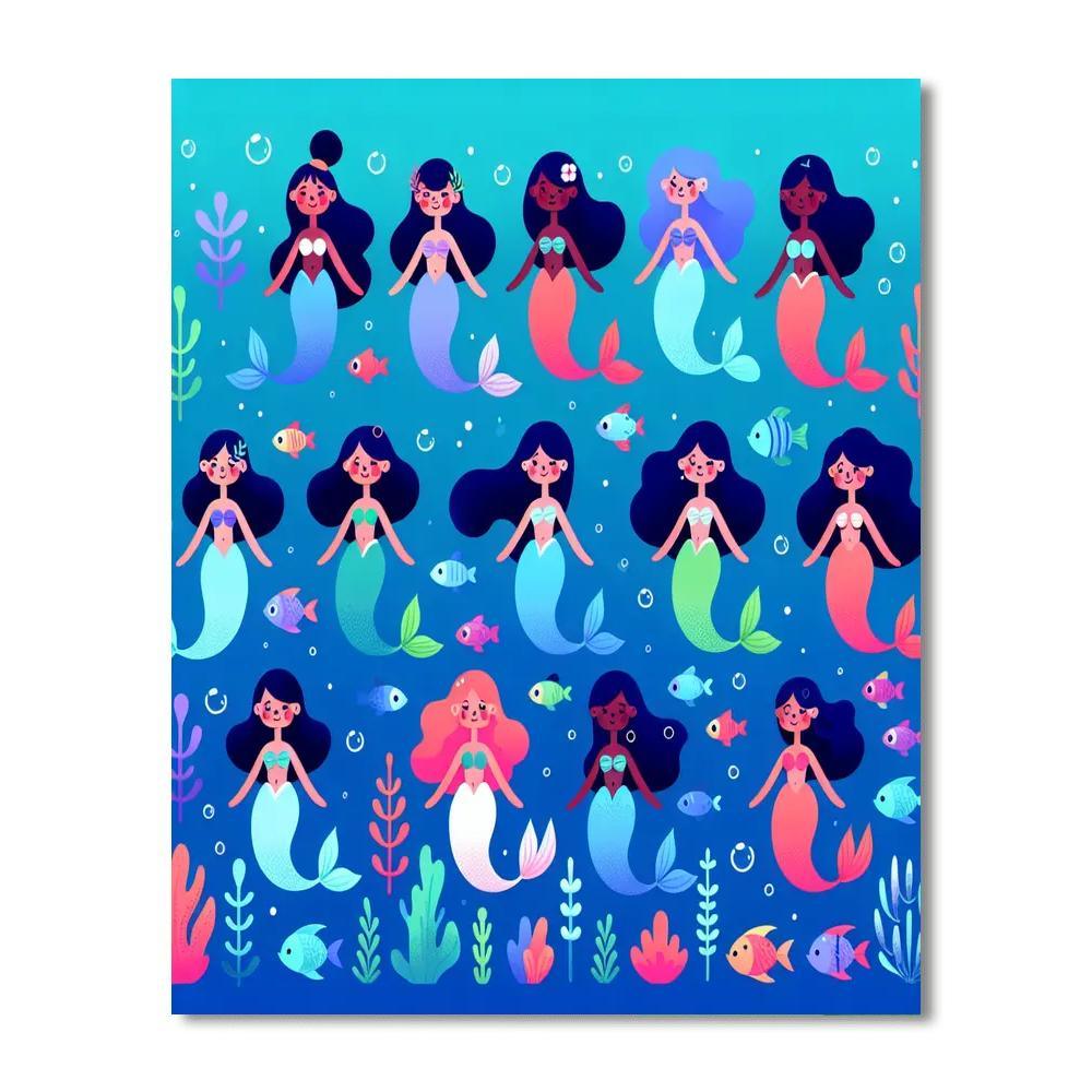 Ocean Mermaid Fantasy Paint By Numbers Art