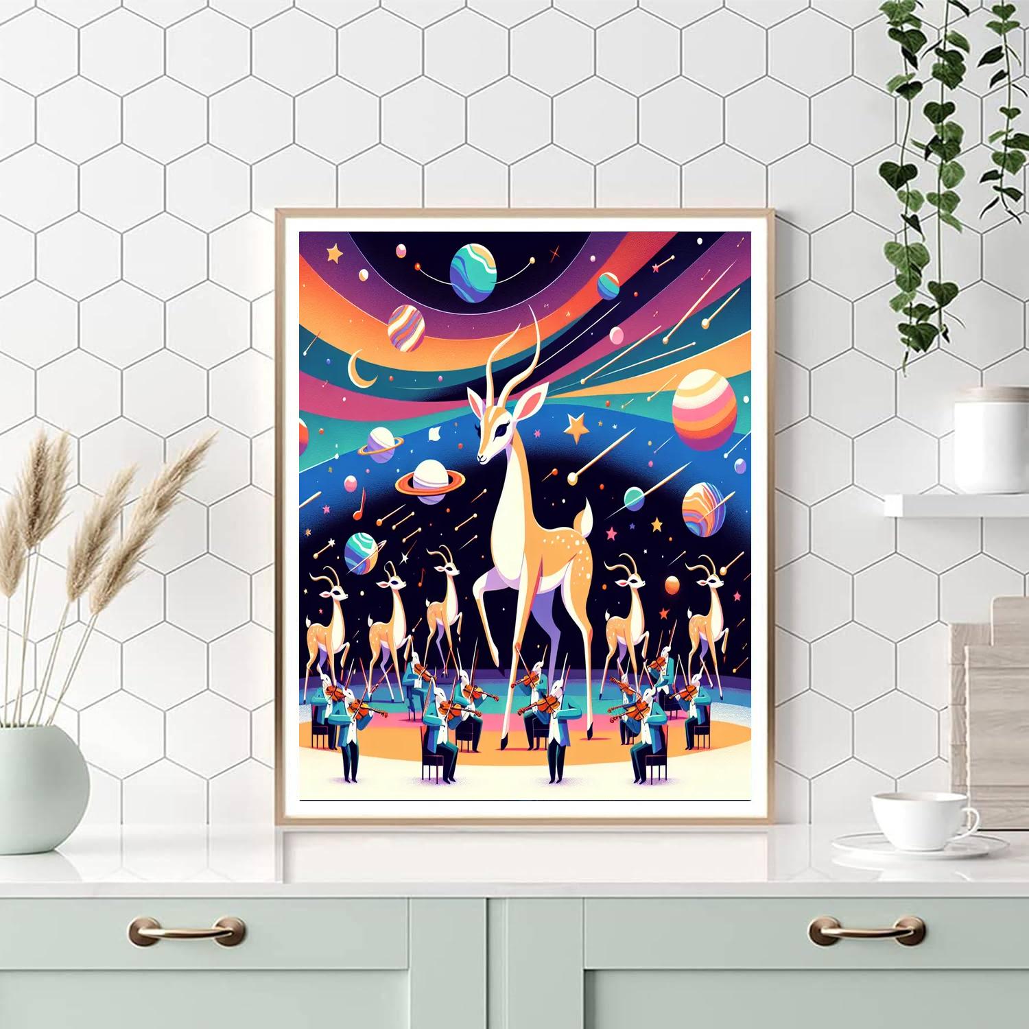 Galaxy Gazelle Gala Numbered Painting Kits