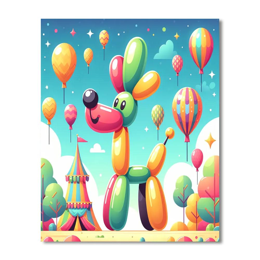 Brilliant Balloon Animal Numbered Painting Kits