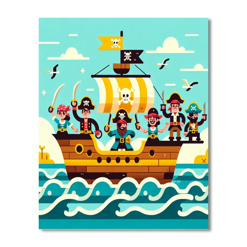 Ocean Pirate Voyage Number Painting