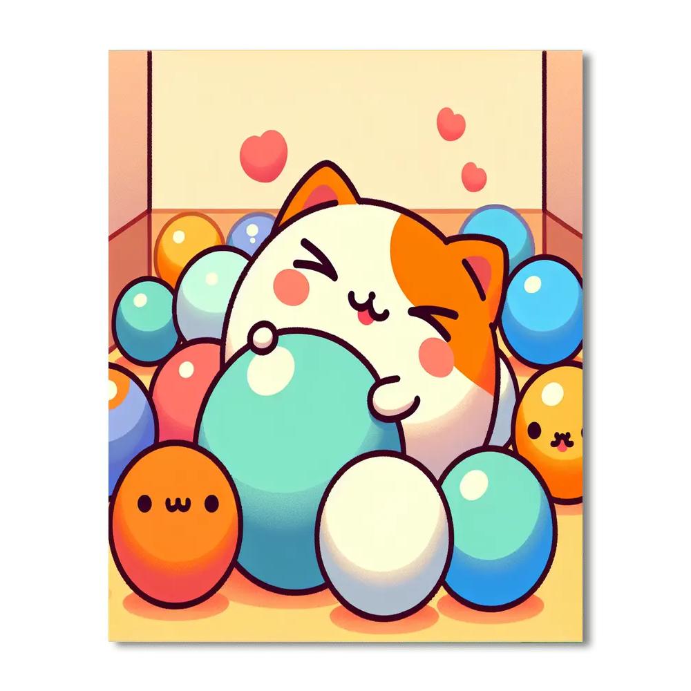 Cuddly Cat Corner DIY Paint By Numbers